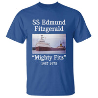 SS Edmund Fitzgerald Mighty Fitz Tribute T Shirt Great Lakes Shipwreck Memorial - Wonder Print Shop