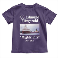 SS Edmund Fitzgerald Mighty Fitz Tribute Toddler T Shirt Great Lakes Shipwreck Memorial - Wonder Print Shop