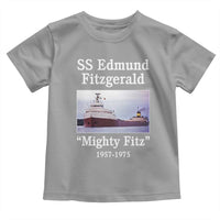 SS Edmund Fitzgerald Mighty Fitz Tribute Toddler T Shirt Great Lakes Shipwreck Memorial - Wonder Print Shop