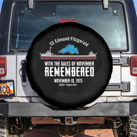 SS Edmund Fitzgerald Gales of November Tribute Spare Tire Cover Lake Superior Shipwreck Memorial - Wonder Print Shop
