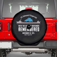 SS Edmund Fitzgerald Gales of November Tribute Spare Tire Cover Lake Superior Shipwreck Memorial - Wonder Print Shop