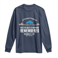 SS Edmund Fitzgerald Gales of November Tribute Long Sleeve Shirt Lake Superior Shipwreck Memorial - Wonder Print Shop