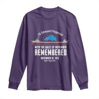SS Edmund Fitzgerald Gales of November Tribute Long Sleeve Shirt Lake Superior Shipwreck Memorial - Wonder Print Shop