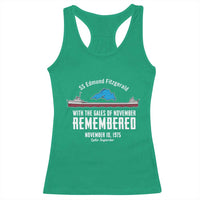 SS Edmund Fitzgerald Gales of November Tribute Racerback Tank Top Lake Superior Shipwreck Memorial - Wonder Print Shop