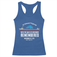 SS Edmund Fitzgerald Gales of November Tribute Racerback Tank Top Lake Superior Shipwreck Memorial - Wonder Print Shop