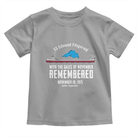 SS Edmund Fitzgerald Gales of November Tribute Toddler T Shirt Lake Superior Shipwreck Memorial - Wonder Print Shop