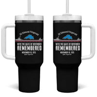 SS Edmund Fitzgerald Gales of November Tribute Tumbler With Handle Lake Superior Shipwreck Memorial - Wonder Print Shop