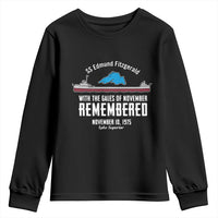 SS Edmund Fitzgerald Gales of November Tribute Youth Sweatshirt Lake Superior Shipwreck Memorial - Wonder Print Shop