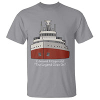 Edmund Fitzgerald Tribute T Shirt The Legend Lives On Great Lakes Freighter Memorial - Wonder Print Shop
