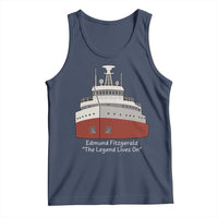 Edmund Fitzgerald Tribute Tank Top The Legend Lives On Great Lakes Freighter Memorial - Wonder Print Shop