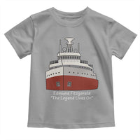 Edmund Fitzgerald Tribute Toddler T Shirt The Legend Lives On Great Lakes Freighter Memorial - Wonder Print Shop