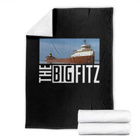 The Big Fitz Tribute Throw Blanket SS Edmund Fitzgerald Freighter Design for Great Lakes History - Wonder Print Shop