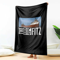 The Big Fitz Tribute Throw Blanket SS Edmund Fitzgerald Freighter Design for Great Lakes History - Wonder Print Shop