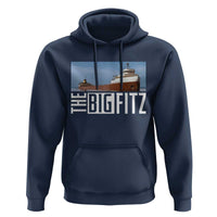 The Big Fitz Tribute Hoodie SS Edmund Fitzgerald Freighter Design for Great Lakes History - Wonder Print Shop