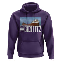 The Big Fitz Tribute Hoodie SS Edmund Fitzgerald Freighter Design for Great Lakes History - Wonder Print Shop