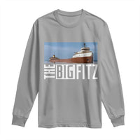 The Big Fitz Tribute Long Sleeve Shirt SS Edmund Fitzgerald Freighter Design for Great Lakes History - Wonder Print Shop