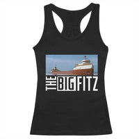 The Big Fitz Tribute Racerback Tank Top SS Edmund Fitzgerald Freighter Design for Great Lakes History - Wonder Print Shop