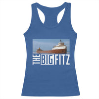 The Big Fitz Tribute Racerback Tank Top SS Edmund Fitzgerald Freighter Design for Great Lakes History - Wonder Print Shop