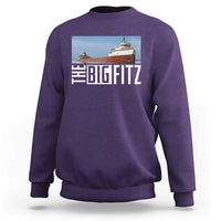 The Big Fitz Tribute Sweatshirt SS Edmund Fitzgerald Freighter Design for Great Lakes History - Wonder Print Shop