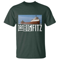 The Big Fitz Tribute T Shirt SS Edmund Fitzgerald Freighter Design for Great Lakes History - Wonder Print Shop