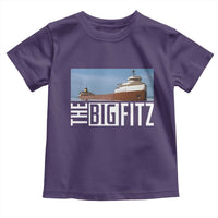 The Big Fitz Tribute Toddler T Shirt SS Edmund Fitzgerald Freighter Design for Great Lakes History - Wonder Print Shop