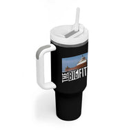 The Big Fitz Tribute Tumbler With Handle SS Edmund Fitzgerald Freighter Design for Great Lakes History - Wonder Print Shop