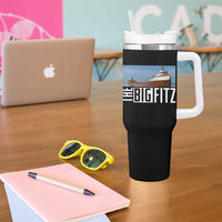 The Big Fitz Tribute Tumbler With Handle SS Edmund Fitzgerald Freighter Design for Great Lakes History - Wonder Print Shop