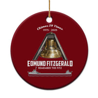 Edmund Fitzgerald 50th Anniversary Tribute Ceramic Ornament Chimes 29 Times 1975 2025 Memorial - Wonder Print Shop