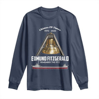 Edmund Fitzgerald 50th Anniversary Tribute Long Sleeve Shirt Chimes 29 Times 1975 2025 Memorial - Wonder Print Shop