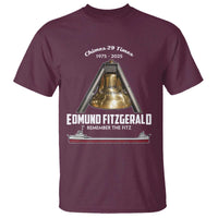 Edmund Fitzgerald 50th Anniversary Tribute T Shirt Chimes 29 Times 1975 2025 Memorial - Wonder Print Shop