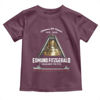Edmund Fitzgerald 50th Anniversary Tribute Toddler T Shirt Chimes 29 Times 1975 2025 Memorial - Wonder Print Shop