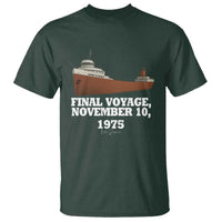 SS Edmund Fitzgerald Final Voyage Tribute T Shirt November 10 1975 Lake Superior Memorial - Wonder Print Shop