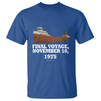 SS Edmund Fitzgerald Final Voyage Tribute T Shirt November 10 1975 Lake Superior Memorial - Wonder Print Shop