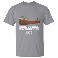 SS Edmund Fitzgerald Final Voyage Tribute T Shirt November 10 1975 Lake Superior Memorial - Wonder Print Shop