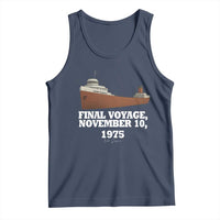 SS Edmund Fitzgerald Final Voyage Tribute Tank Top November 10 1975 Lake Superior Memorial - Wonder Print Shop