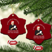 Funny Christmas Jesus Paternity Test Ceramic Ornament Joseph You Are Not the Father Holiday Humor - Wonder Print Shop