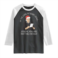 Funny Christmas Jesus Paternity Test Raglan Shirt Joseph You Are Not the Father Holiday Humor - Wonder Print Shop