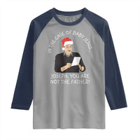 Funny Christmas Jesus Paternity Test Raglan Shirt Joseph You Are Not the Father Holiday Humor - Wonder Print Shop