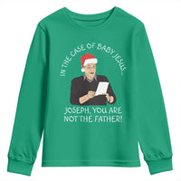 Funny Christmas Jesus Paternity Test Youth Sweatshirt Joseph You Are Not the Father Holiday Humor - Wonder Print Shop
