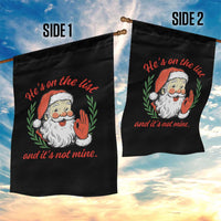 Funny Santa He is On the List Christmas Garden Flag Sassy Retro Holiday Humor - Wonder Print Shop
