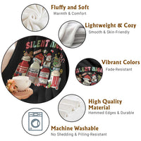 Funny Silent Night Nurse Christmas Throw Blanket Festive Meds and Holiday Medical Humor - Wonder Print Shop