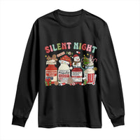 Funny Silent Night Nurse Christmas Long Sleeve Shirt Festive Meds and Holiday Medical Humor - Wonder Print Shop