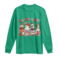 Funny Silent Night Nurse Christmas Long Sleeve Shirt Festive Meds and Holiday Medical Humor - Wonder Print Shop