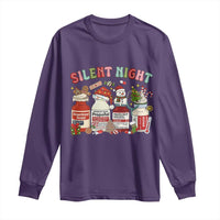 Funny Silent Night Nurse Christmas Long Sleeve Shirt Festive Meds and Holiday Medical Humor - Wonder Print Shop