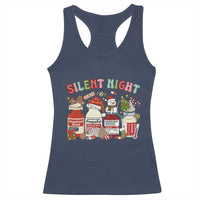 Funny Silent Night Nurse Christmas Racerback Tank Top Festive Meds and Holiday Medical Humor - Wonder Print Shop