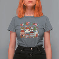 Funny Silent Night Nurse Christmas T Shirt For Women Festive Meds and Holiday Medical Humor - Wonder Print Shop