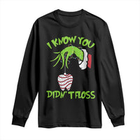 Funny Dental Christmas Long Sleeve Shirt I Know You Didnt Floss Dentist Holiday Humor - Wonder Print Shop