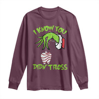 Funny Dental Christmas Long Sleeve Shirt I Know You Didnt Floss Dentist Holiday Humor - Wonder Print Shop