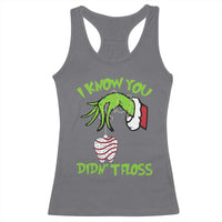 Funny Dental Christmas Racerback Tank Top I Know You Didnt Floss Dentist Holiday Humor - Wonder Print Shop