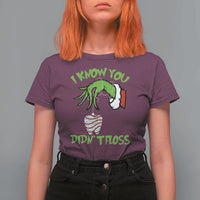 Funny Dental Christmas T Shirt For Women I Know You Didnt Floss Dentist Holiday Humor - Wonder Print Shop